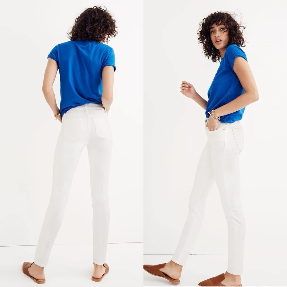 Madewell 9” High-Rise Skinny Jeans in Pure White